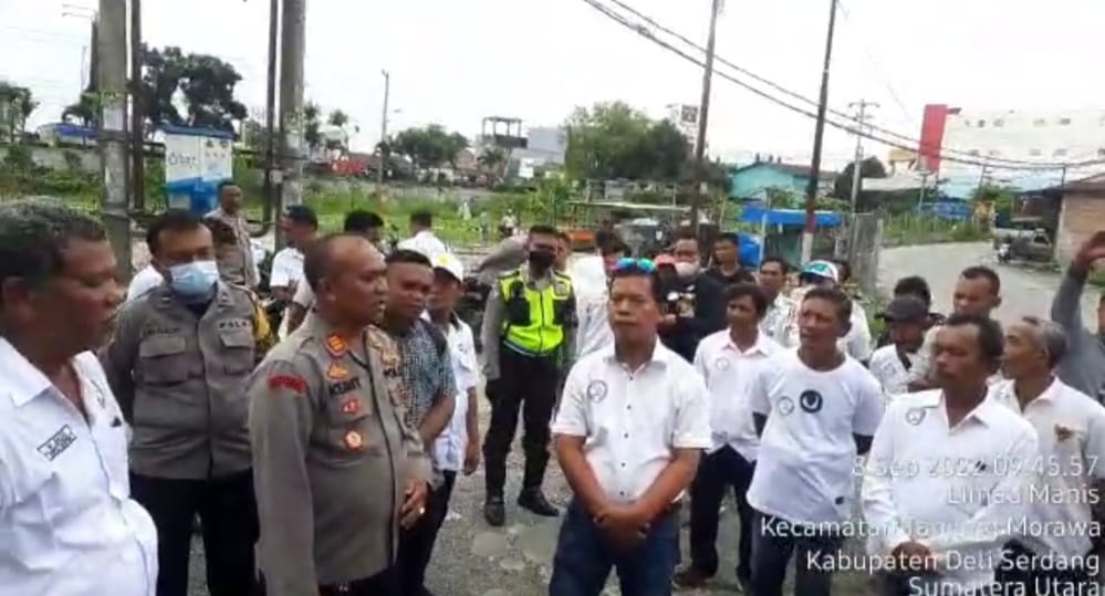 Polsek Tanjung Morawa – Polresta Deli Serdang Amankan Aksi Unjuk Rasa