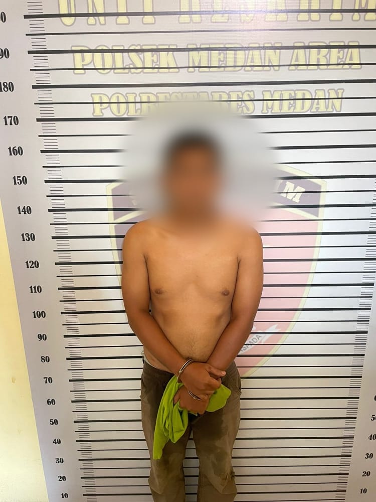 Beraksi di Depan Perumahan Menteng Indah, Pria ini dijebloskan ke Penjara Polsek Medan Area